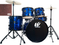 Westbury - 400 Series 5-Piece Studio Drumset With 20" Bass Drum & Throne, Ruby Red Sparkle