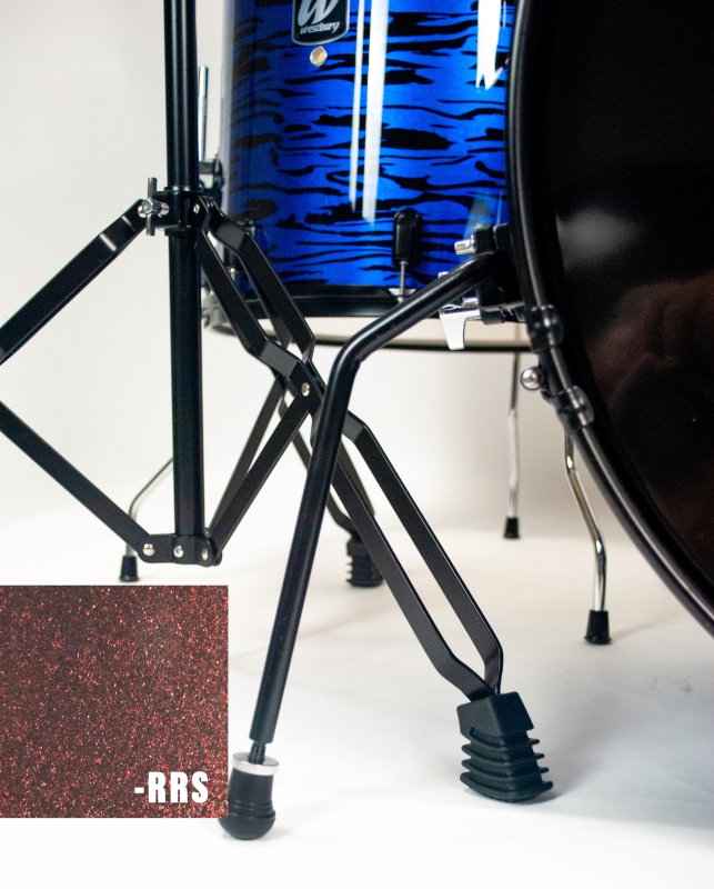 Westbury - 400 Series 5-Piece Studio Drumset With 20" Bass Drum & Throne, Ruby Red Sparkle