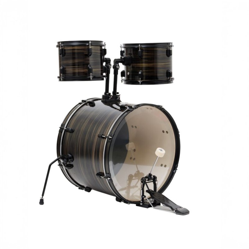 Westbury - 400 Series 5-Piece Stage Drumset With 22" Bass Drum & Throne, Black Woodgrain