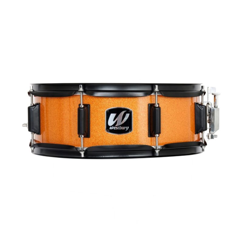 Westbury - 400 Series 5-Piece Stage Drumset With 22" Bass Drum & Throne, Tangerine Sparkle