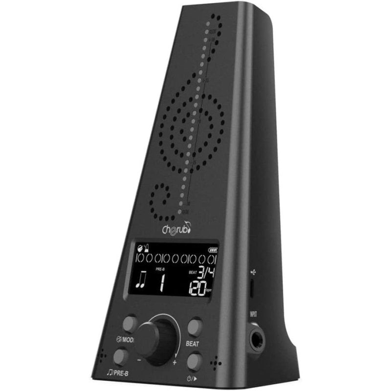 Cherub - Rechargeable Metro-Tuner Electronic Metronome, Black