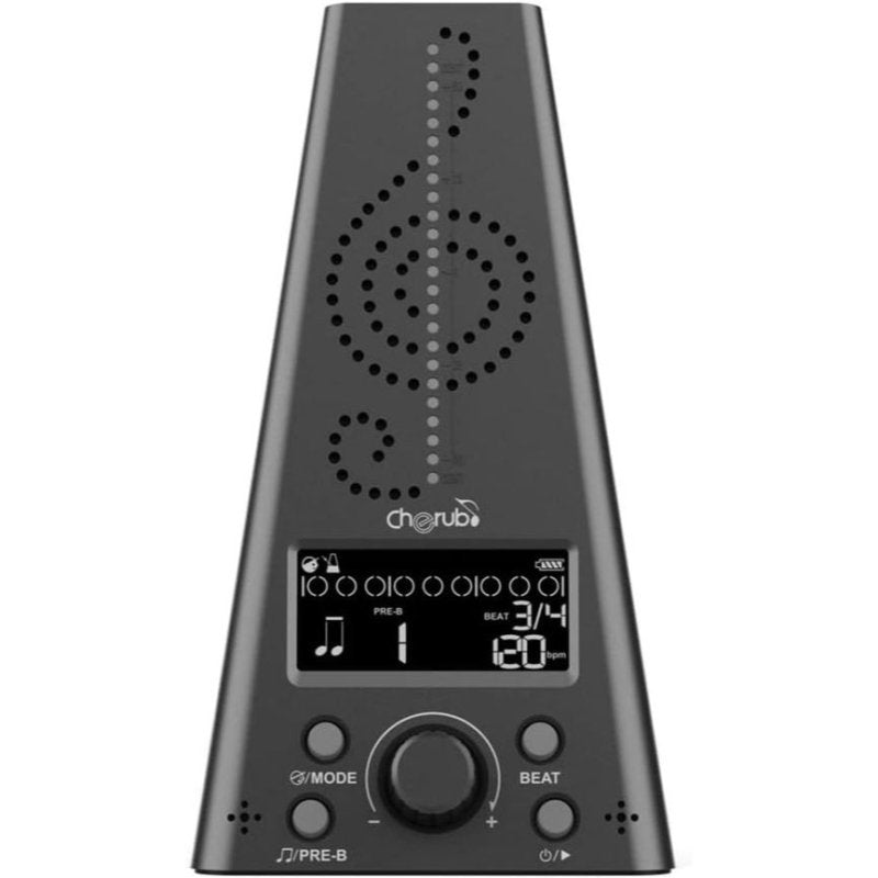 Cherub - Rechargeable Metro-Tuner Electronic Metronome, Black