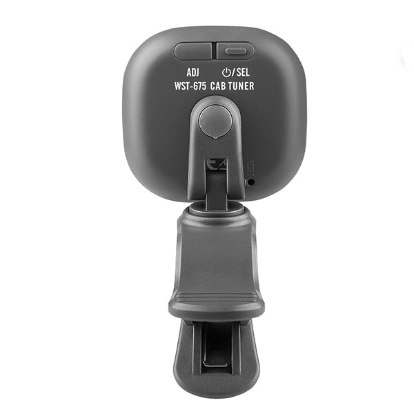 Cherub - Rechargeable Clip-On Chromatic Tuner For Guitar, Bass, Ukulele & Baritone, Black