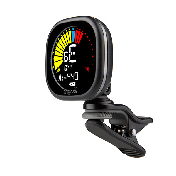 Cherub - Rechargeable Clip-On Chromatic Tuner For Guitar, Bass, Ukulele & Baritone, Black