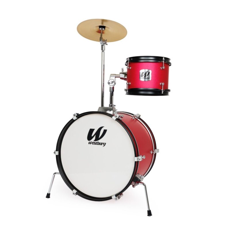 Westbury - 3-Piece Junior Drum Set Complete With Throne, Red Sparkle Finish