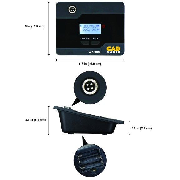CAD - Wireless Gooseneck Microphone System (550 to 590 MHz)