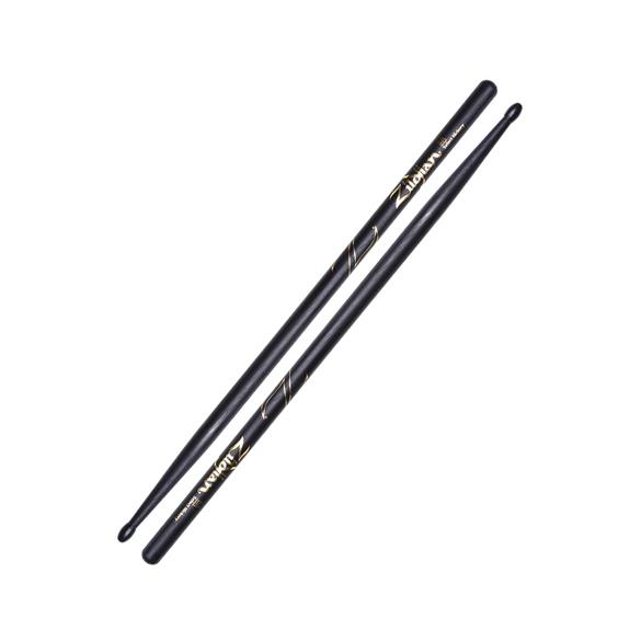 Zildjian - 5A Nylon Tip Hickory Drumsticks, Black