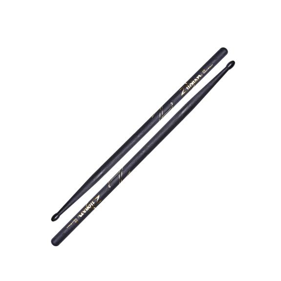 Zildjian - 5B Nylon Tip Hickory Drumsticks, Black