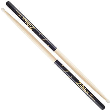Zildjian - 7A Nylon Tip Hickory Drumsticks with Black DIP