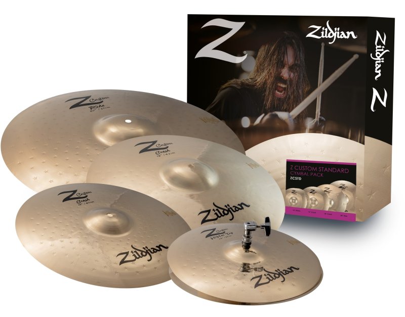 Zildjian - Z Custom Standard 4-piece Cymbal Pack with 14" Hi-hats, 16" and 18" Crashes, and 20" Ride