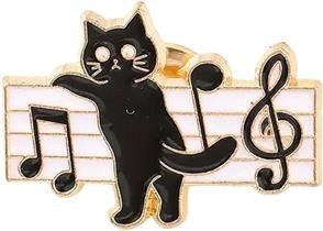 KITTEN ON MUSIC STAFF PIN
