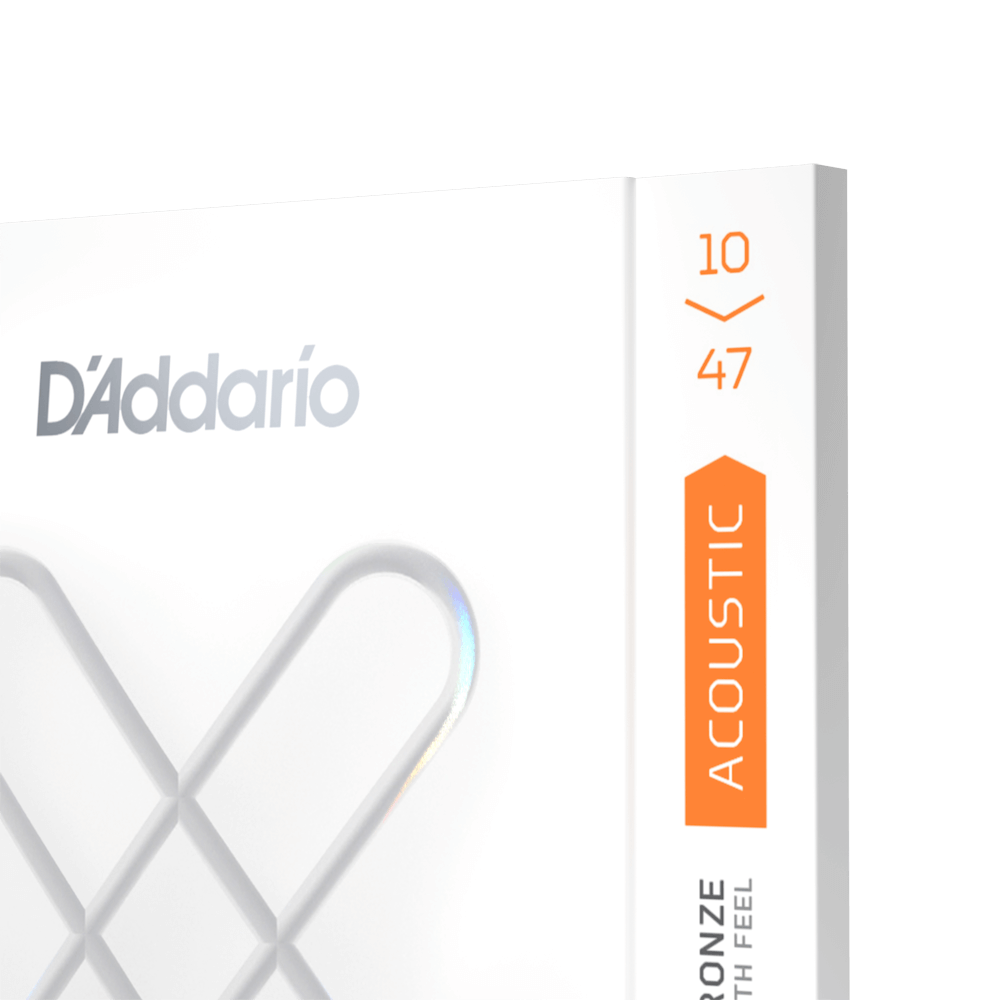 D'Addario - XS Phosphor Bronze Coated Acoustic Guitar Strings, Extra Light - 10-47 - XSAPB1047