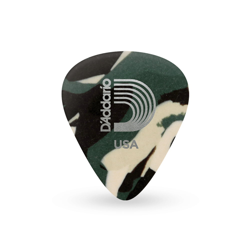 D'Addario - Classic Celluloid Guitar Picks - Camouflage - 1CCF2-10