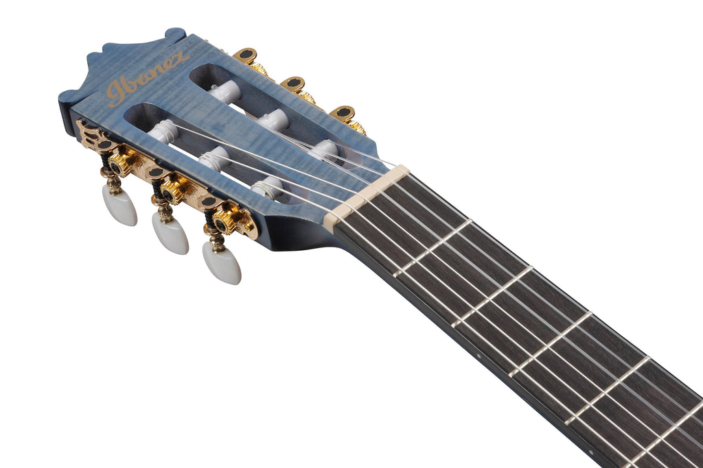 Ibanez Guitars - GA5TCE Thinline Cutaway Classical Guitar - Open Pore Blueberry