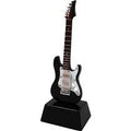 MINI 6" BLACK ELECTRIC GUITAR ON STAND