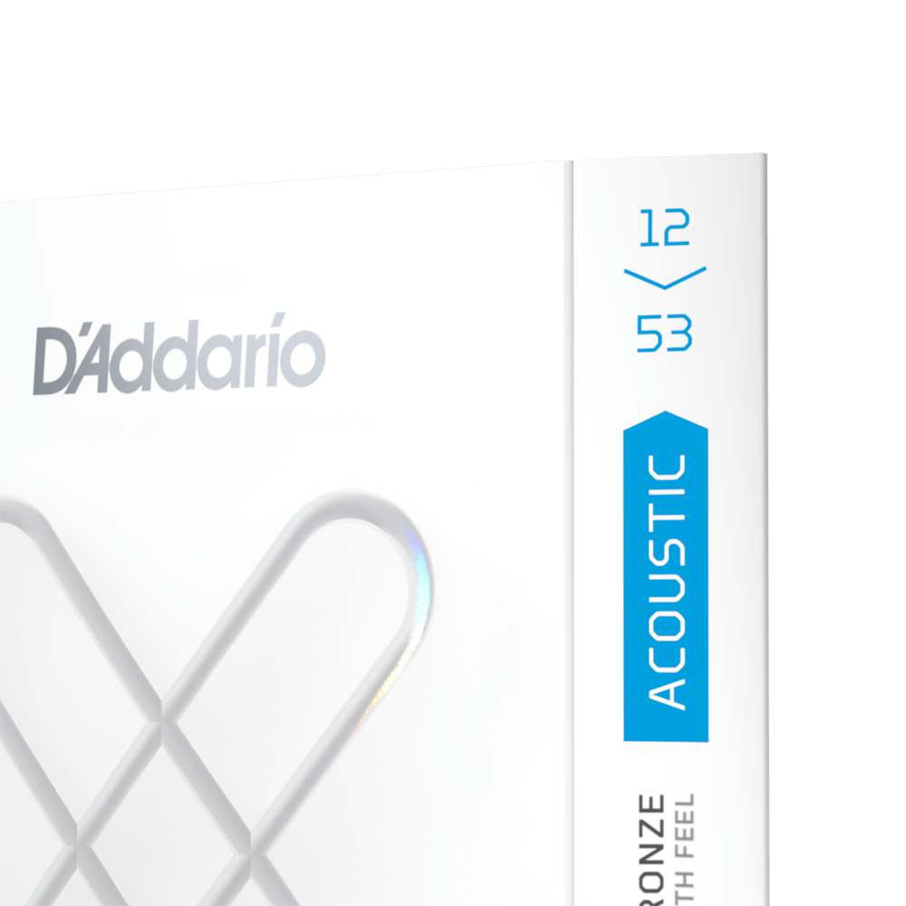 D'Addario - XS 80/20 Bronze Coated Acoustic Guitar Strings, Light - 12-53 - XSABR1253