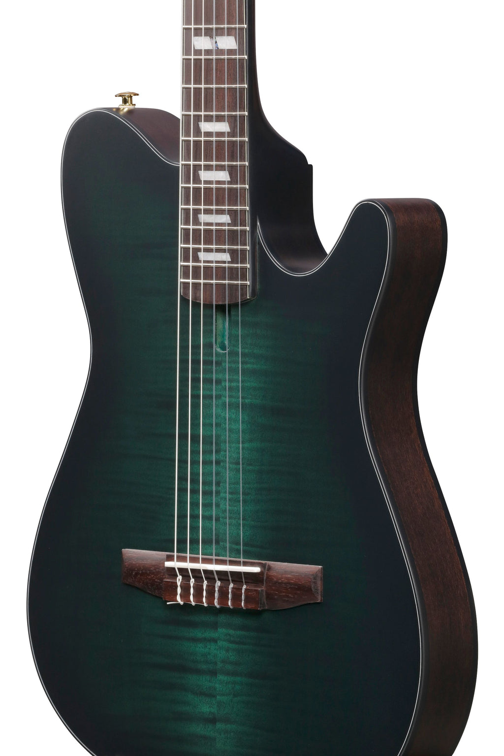 Ibanez Guitars - FRH20FMN - Thinline Nylon-string Acoustic-electric - Dark Emerald Burst Low Gloss