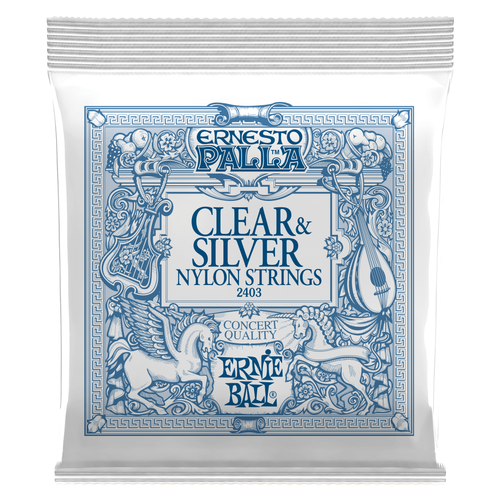 Ernie Ball -  Ernesto Palla Nylon Classical Guitar Strings - Clear & Silver