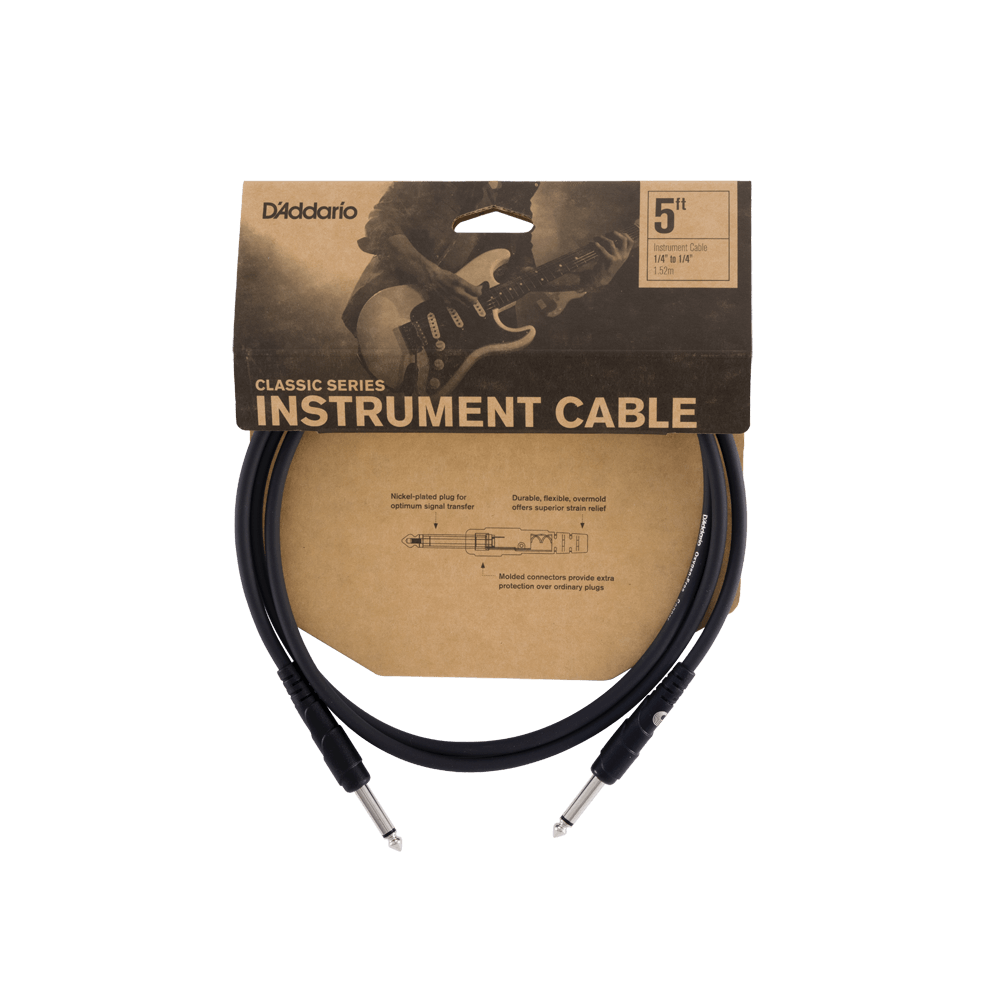 D'Addario - Classic Series Instrument Cable - Straight to Straight, 5ft. - PW-CGT-05