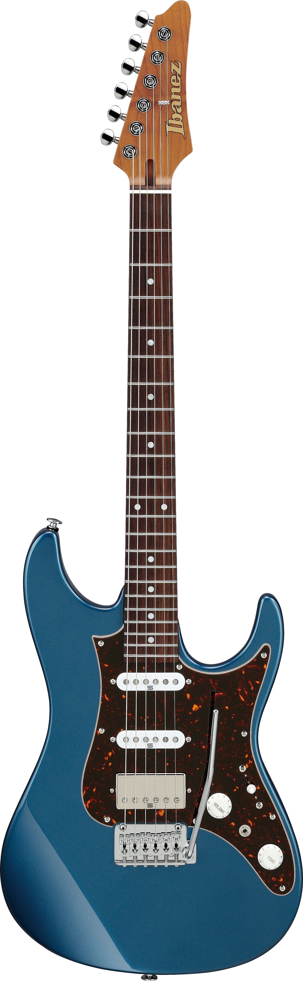 Ibanez Electric Guitar - AZ Prestige 6str Electric Guitar w/Case - Prussian Blue Metallic - AZ2204NPBM