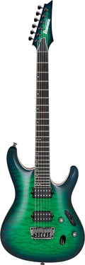 Ibanez Electric Guitar - S Prestige 6str Electric Guitar w/Case - Surreal Blue Burst Gloss - S6521QSLG