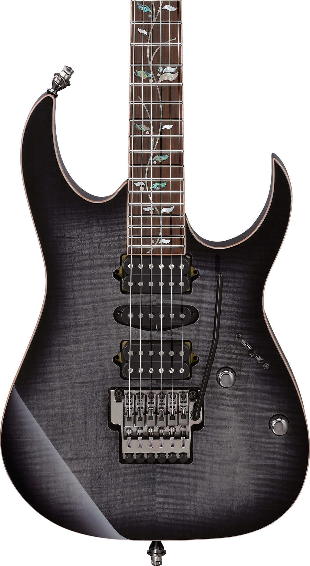 Ibanez Electric Guitar - RG j.custom 6str Electric Guitar w/Case - Black Rutile - RG8570BRE