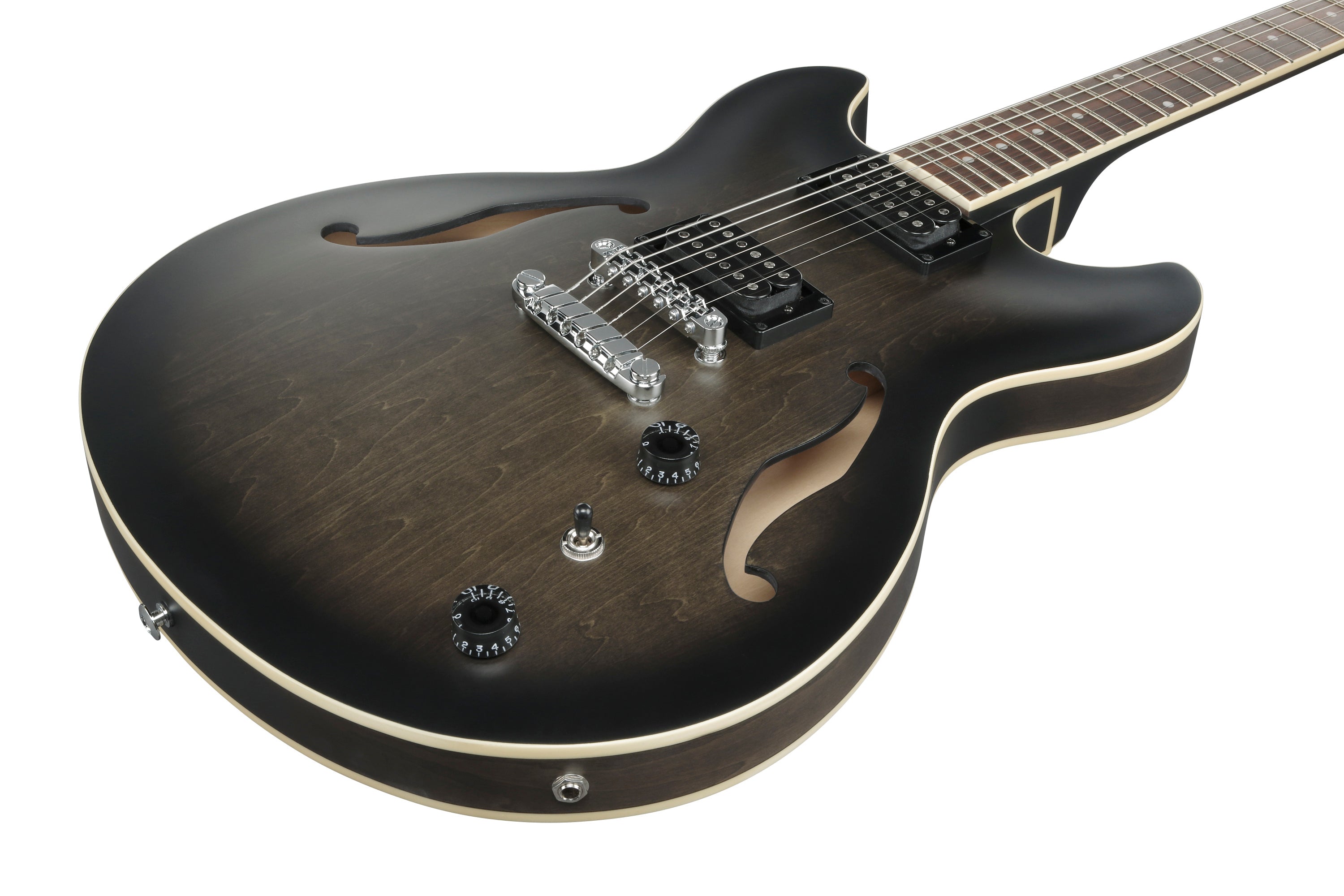 Ibanez Electric Guitar - AS Artcore 6str Electric Guitar  - Transparent Black Flat - AS53TKF