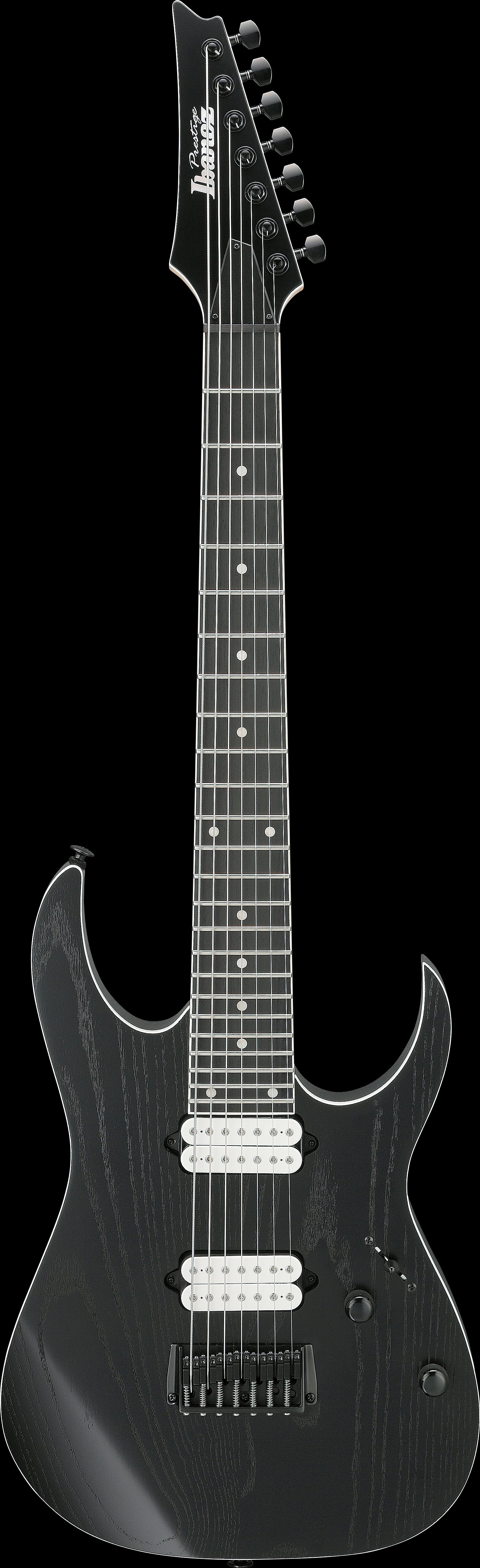 Ibanez Electric Guitar - RG Prestige 7str Electric Guitar w/Case - Weathered Black - RGR752AHBFWK
