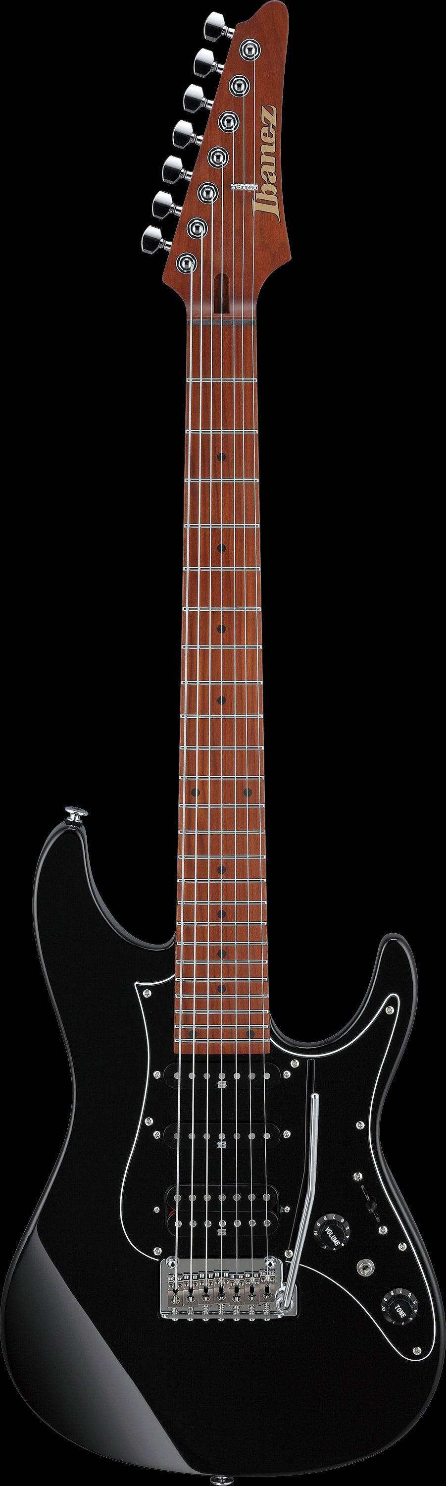 Ibanez Electric Guitar - AZ Prestige 7str Electric Guitar w/Case - Black - AZ24047BK