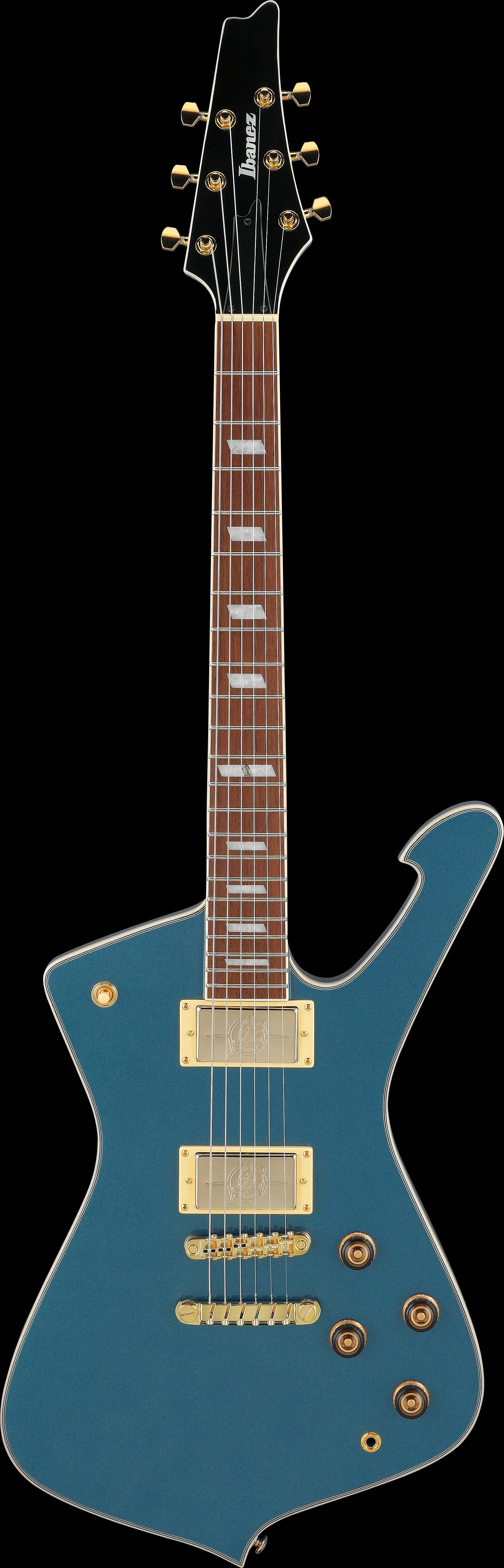 Ibanez Electric Guitar - Iceman 6str Electric Guitar w/Bag - Antique Blue Metallic - IC420ABM