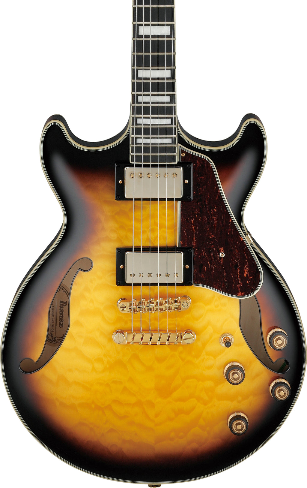 Ibanez Electric Guitar - AM Artcore Expressionist 6str Electric Guitar - Antique Yellow Sunburst - AM93QMAYS