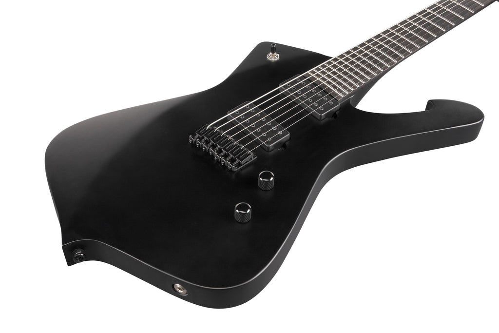 Ibanez Electric Guitar - Iceman Iron Label 7str Electric Guitar w/Bag - Black Flat - ICTB721BKF