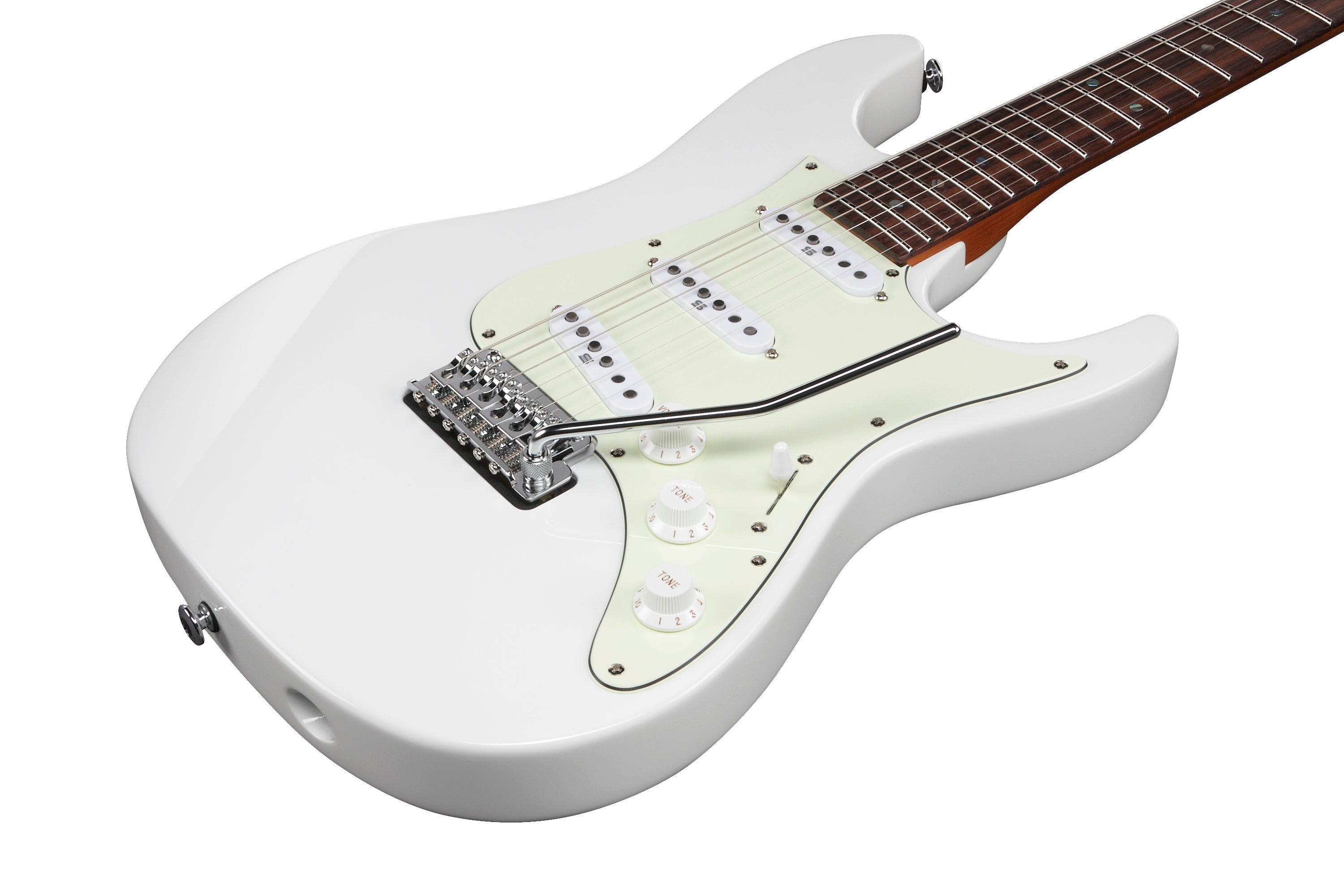 Ibanez Electric Guitar - Luca Mantovanelli Signature 6str Electric Guitar w/Case - Luna White - LM1LWH