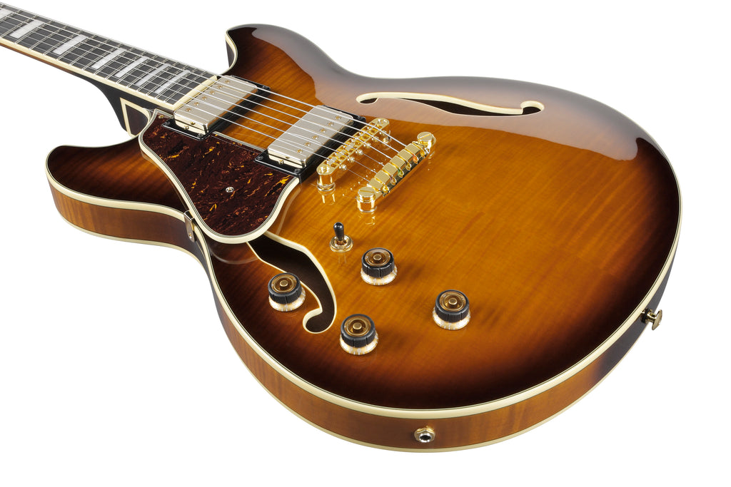 Ibanez Electric Guitar - AS Artcore Expressionist 6str Electric Guitar Left Handed - Violin Sunburst - AS93FMLVLS