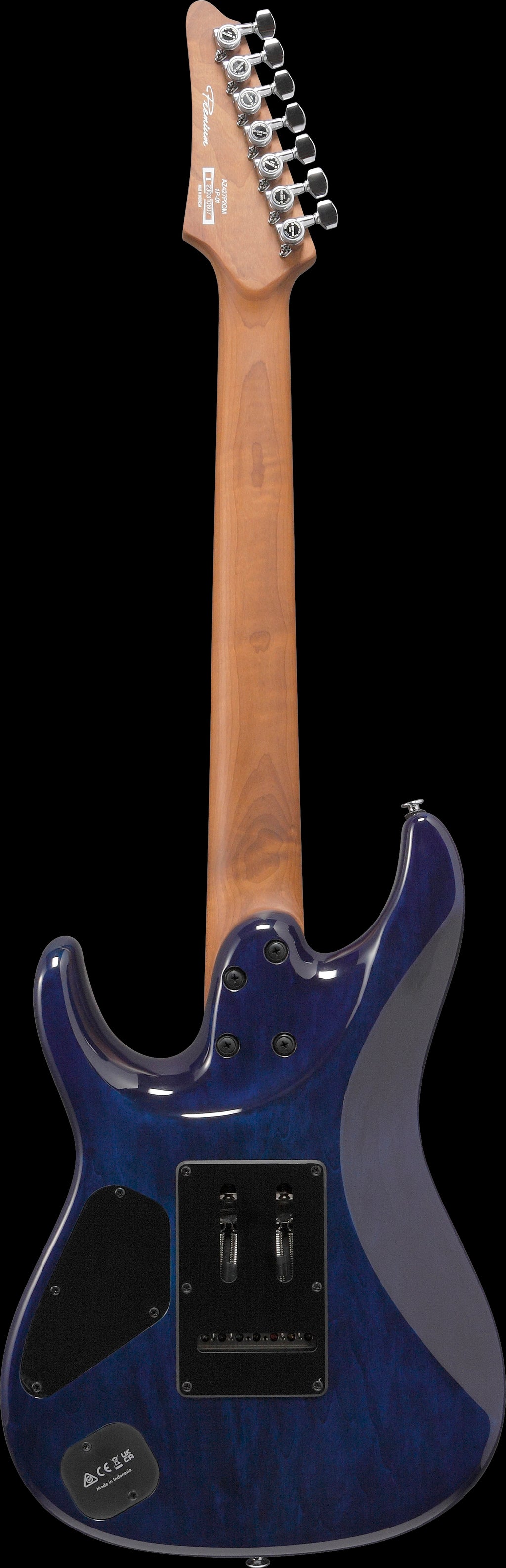 Ibanez Electric Guitar - AZ Premium 7str Electric Guitar - Twilight Blue Burst - AZ427P2QMTUB