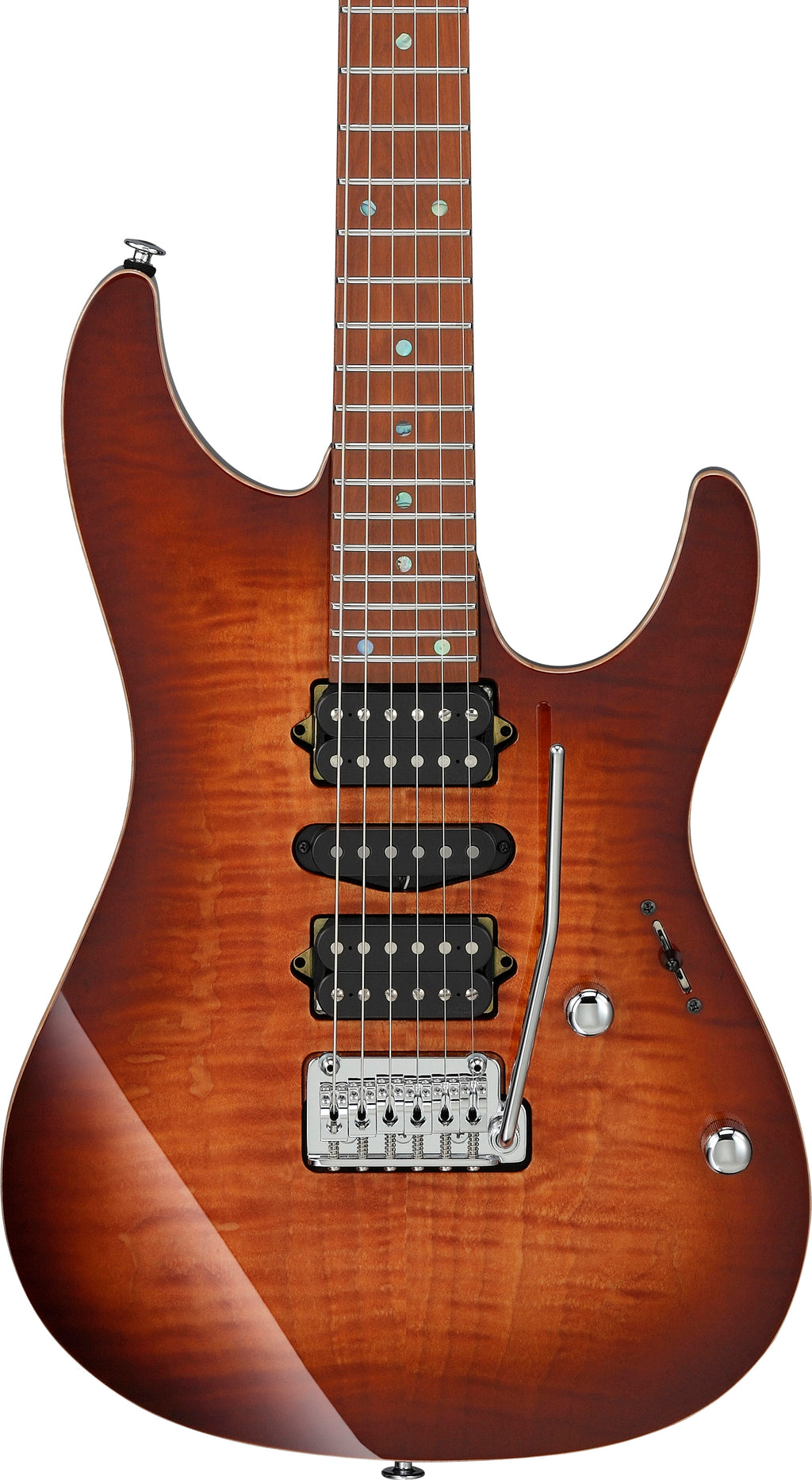 Ibanez Electric Guitar - AZ Prestige 6str Electric Guitar w/Case  - Brownish Sphalerite - AZ2407FBSR