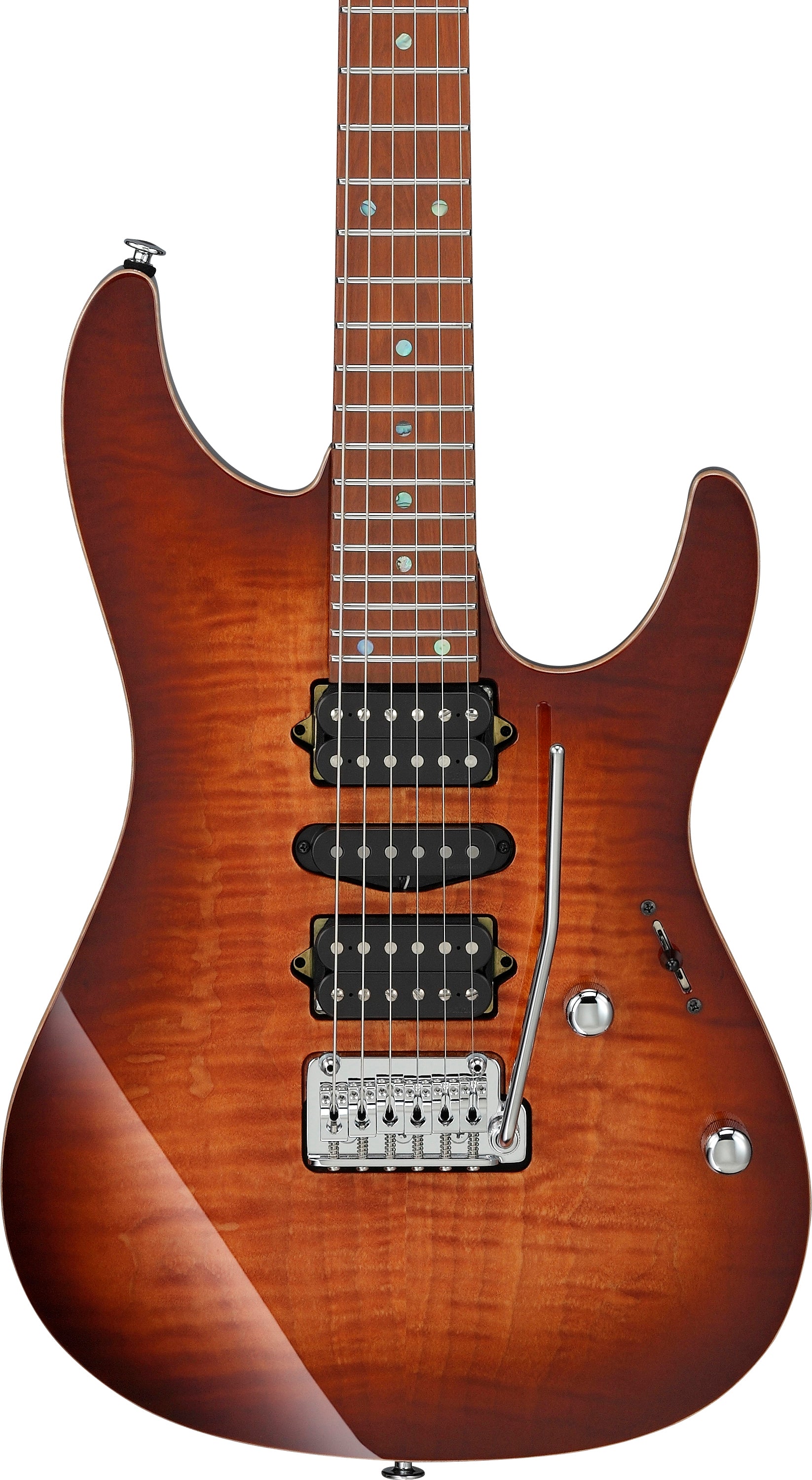 Ibanez Electric Guitar - AZ Prestige 6str Electric Guitar w/Case  - Brownish Sphalerite - AZ2407FBSR