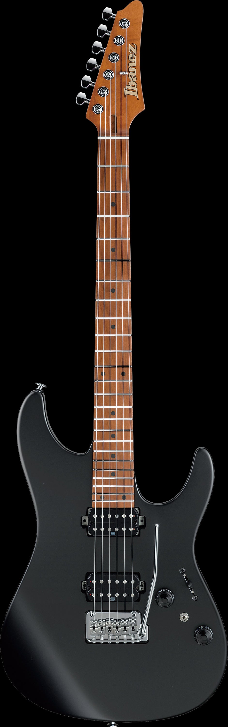 Ibanez Electric Guitar - AZ Prestige 6str Electric Guitar w/Case - Black Flat - AZ2402BKF