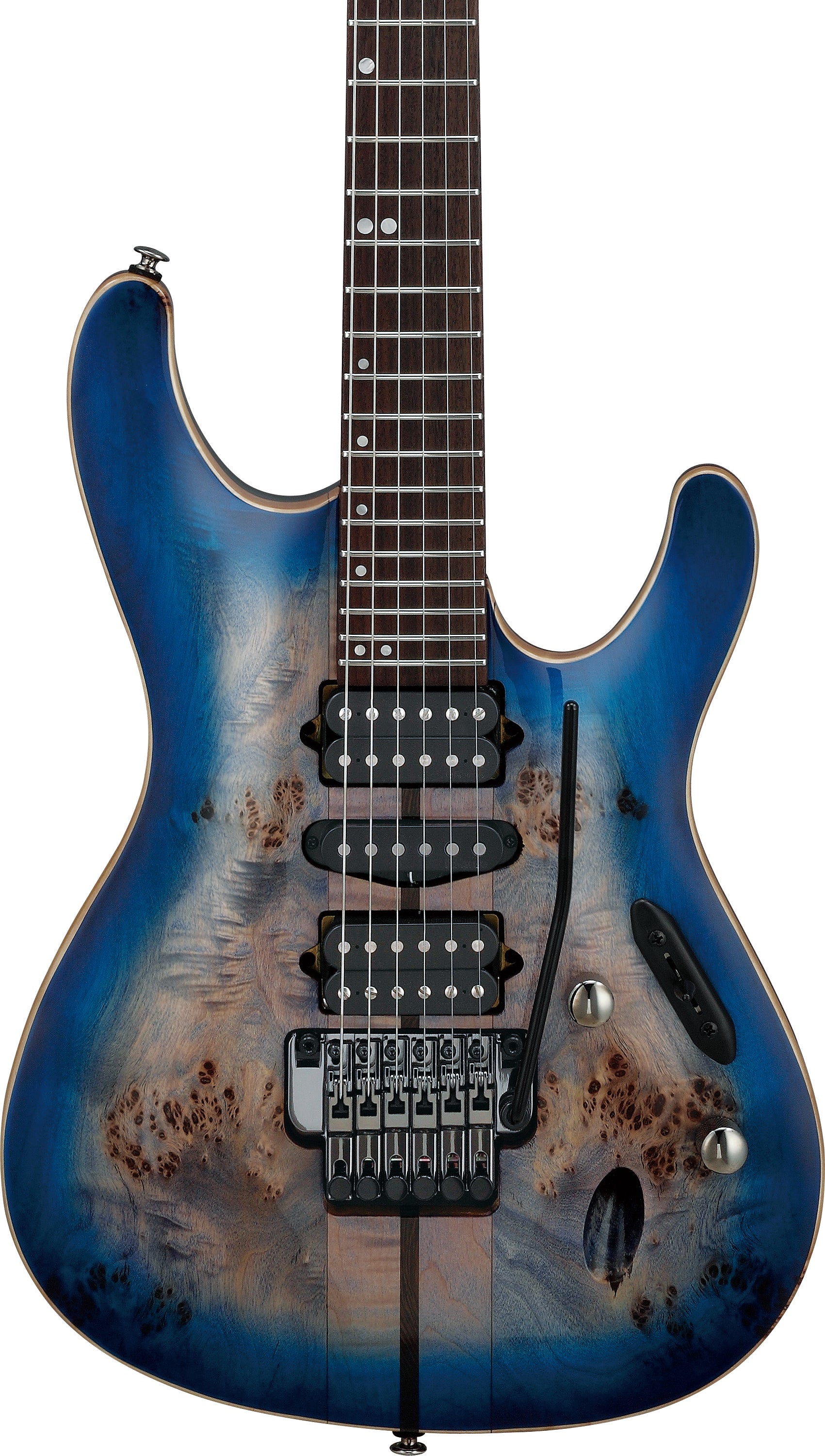 Ibanez Electric Guitar - S Premium 6str Electric Guitar w/Bag - Cerulean Blue Burst - S1070PBZCLB