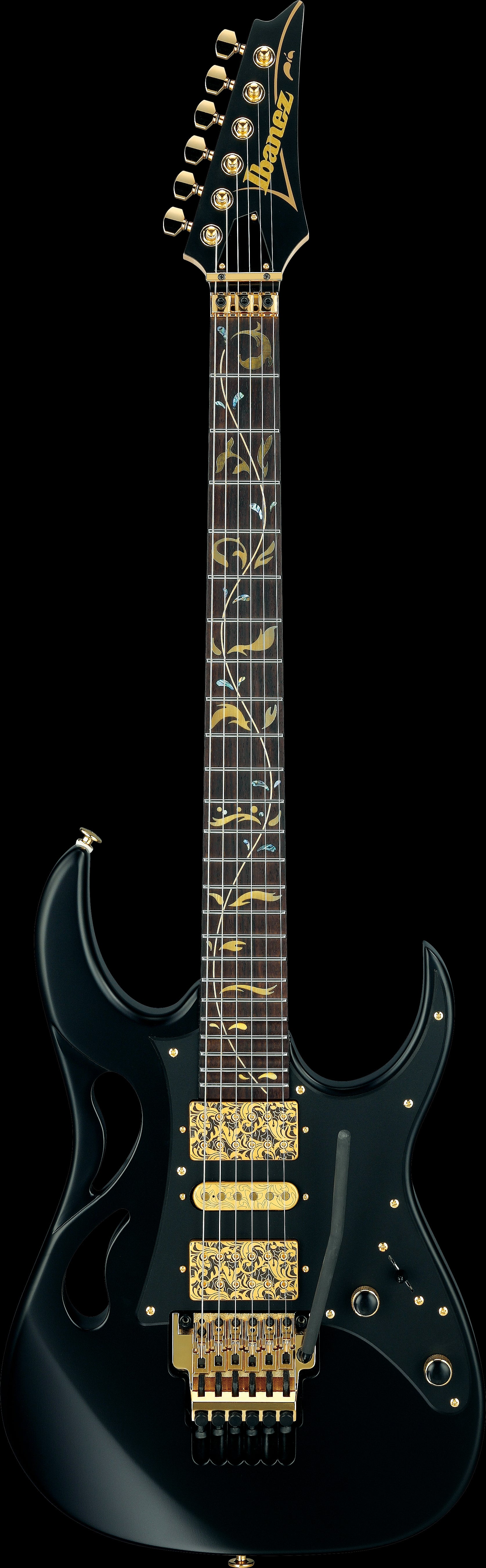 Ibanez Electric Guitar - Steve Vai Signature 6str Electric Guitar w/Case - Onyx Black - PIA3761XB