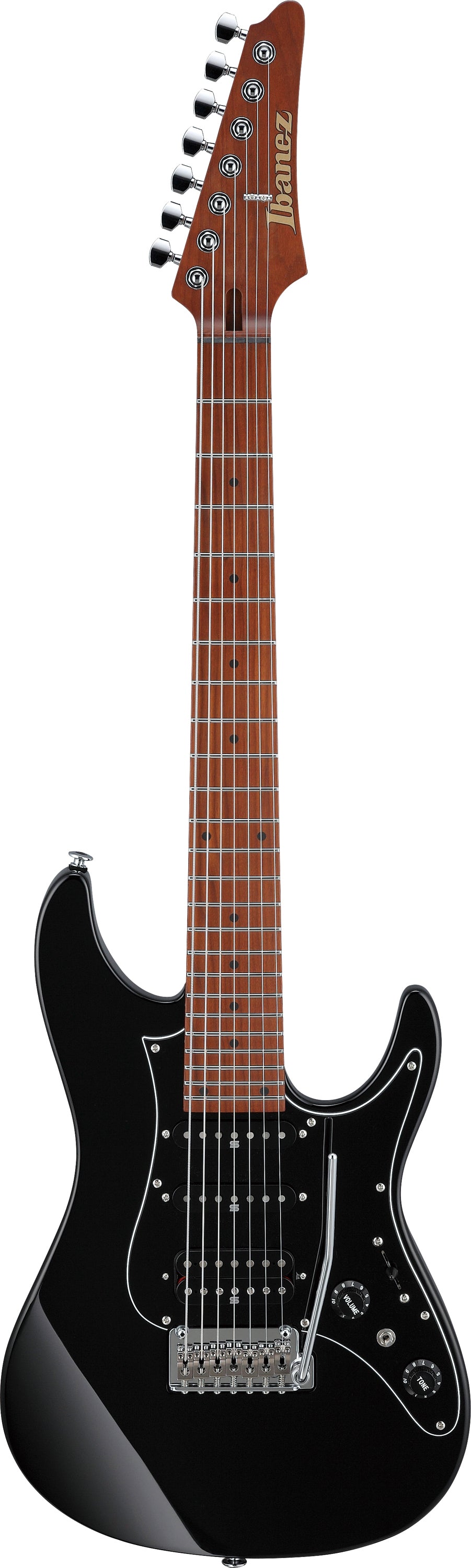 Ibanez Electric Guitar - AZ Prestige 7str Electric Guitar w/Case - Black - AZ24047BK