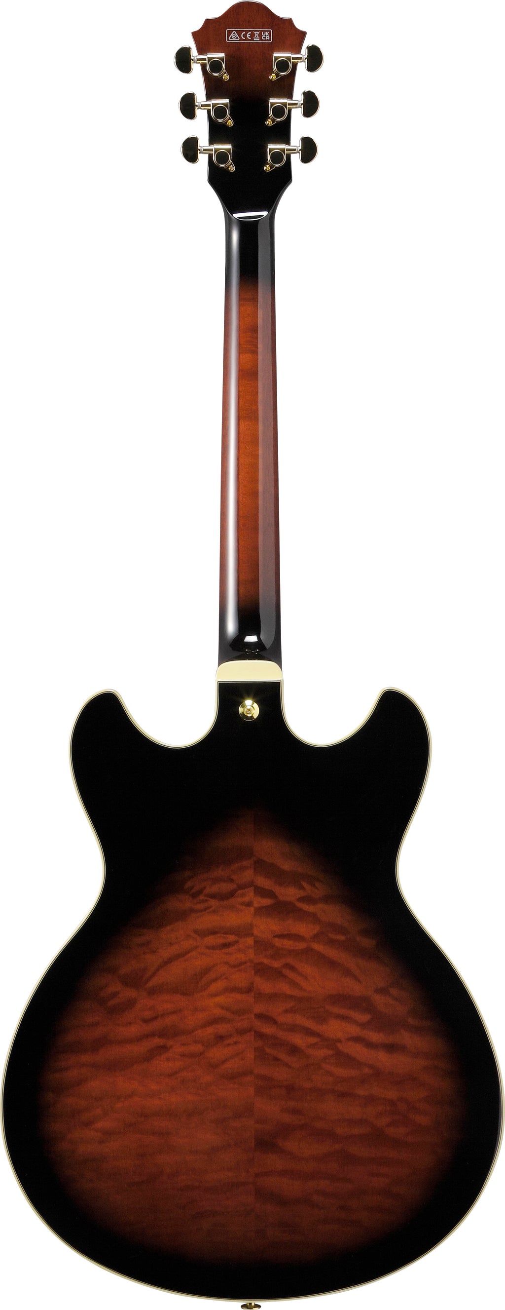 Ibanez Electric Guitar - AS Artcore Expressionist 6str Electric Guitar - Dark Brown Sunburst - AS93QMSPDBS