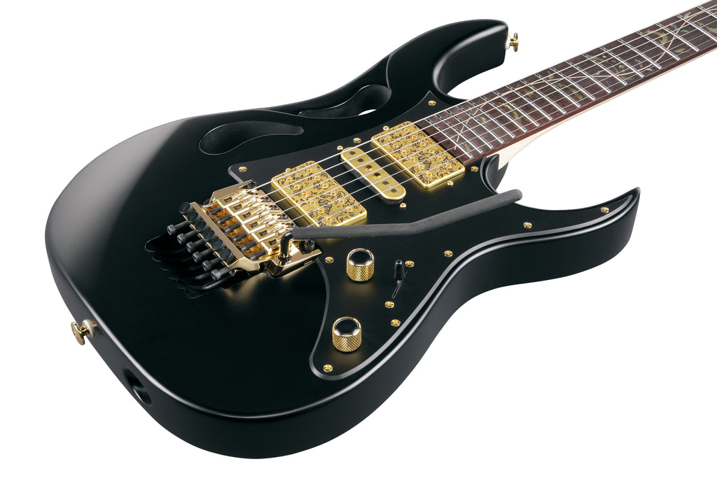 Ibanez Electric Guitar - Steve Vai Signature 6str Electric Guitar w/Case - Onyx Black - PIA3761XB