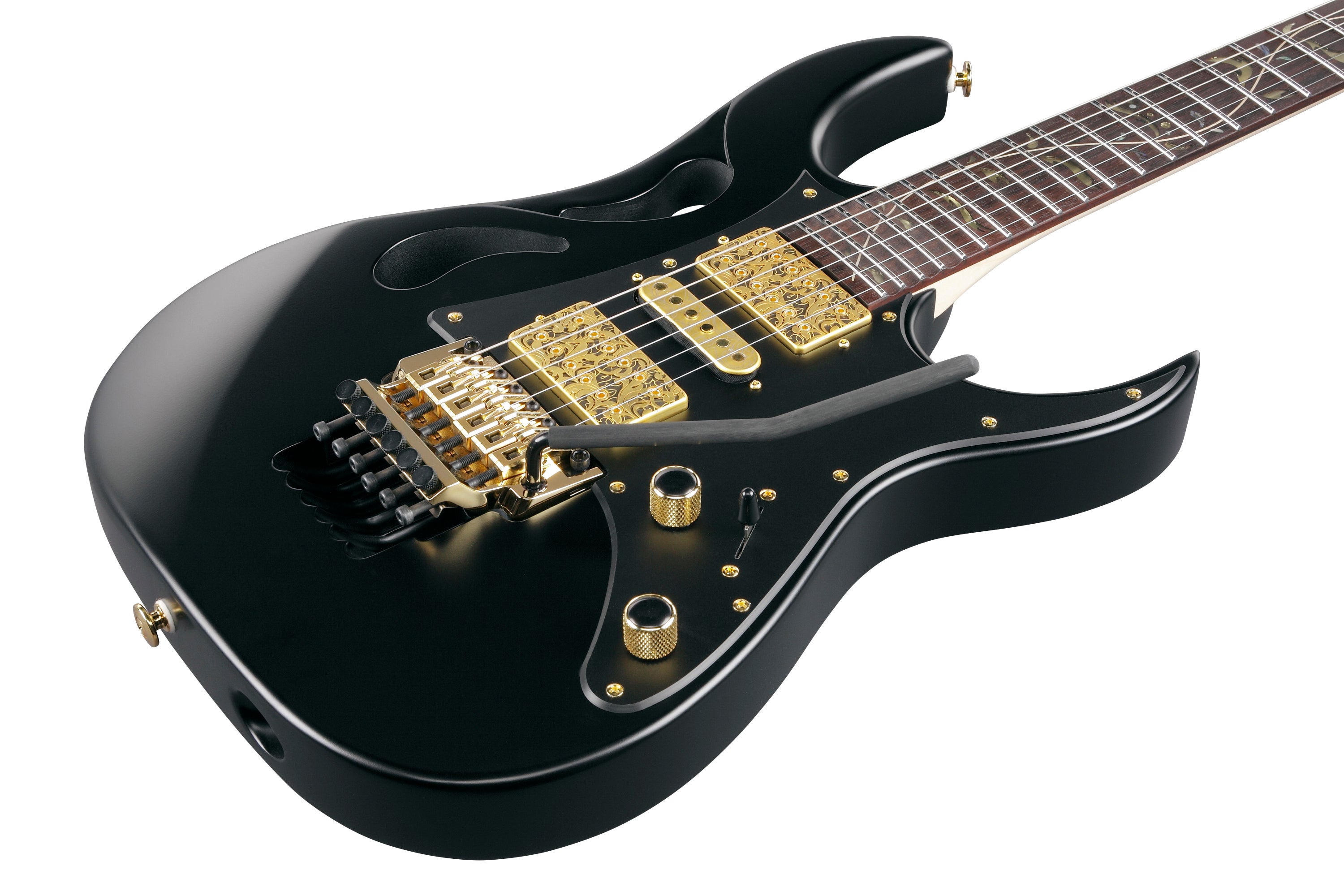 Ibanez Electric Guitar - Steve Vai Signature 6str Electric Guitar w/Case - Onyx Black - PIA3761XB