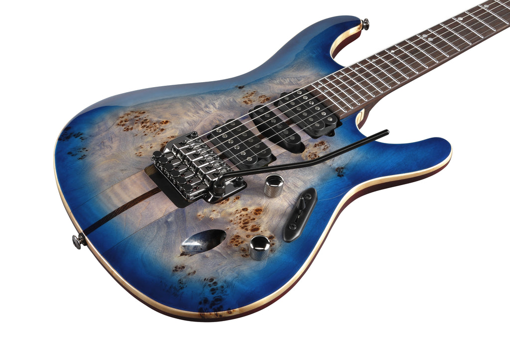 Ibanez Electric Guitar - S Premium 6str Electric Guitar w/Bag - Cerulean Blue Burst - S1070PBZCLB