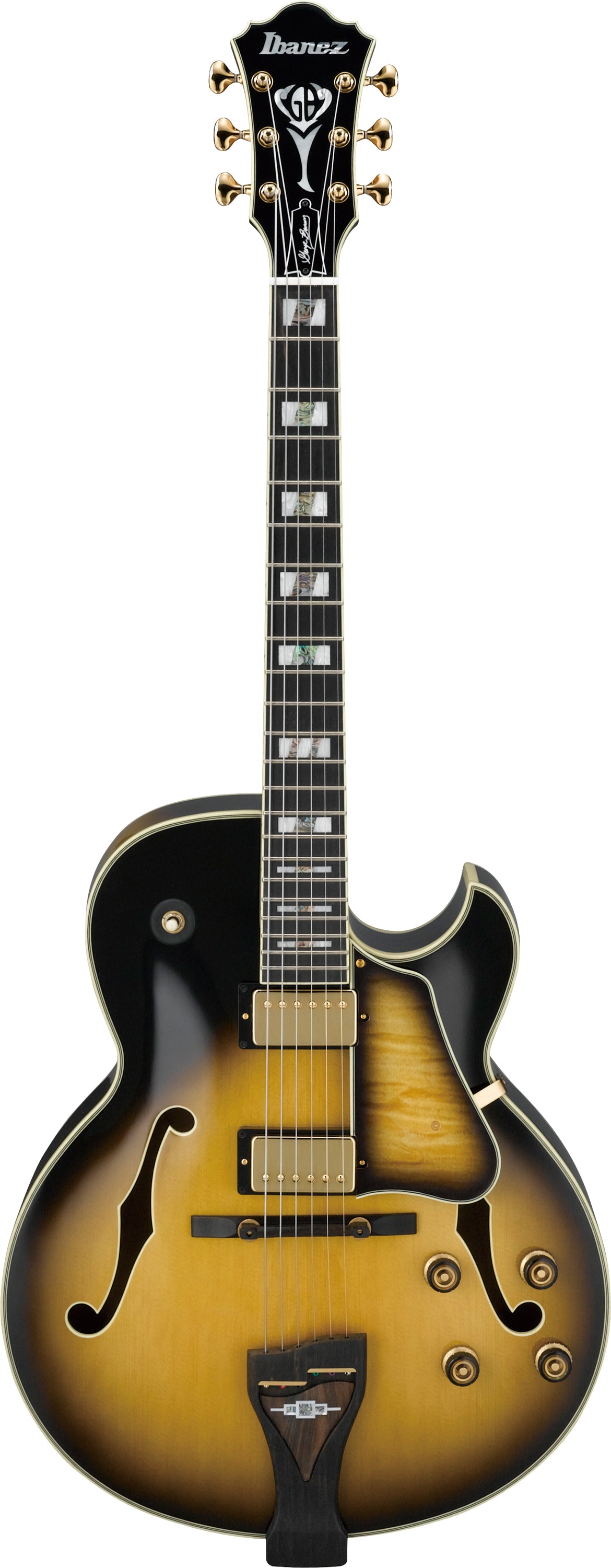 Ibanez Electric Guitar - George Benson Signature 6str Electric Guitar w/Case - Vintage Yellow Sunburst - LGB300VYS