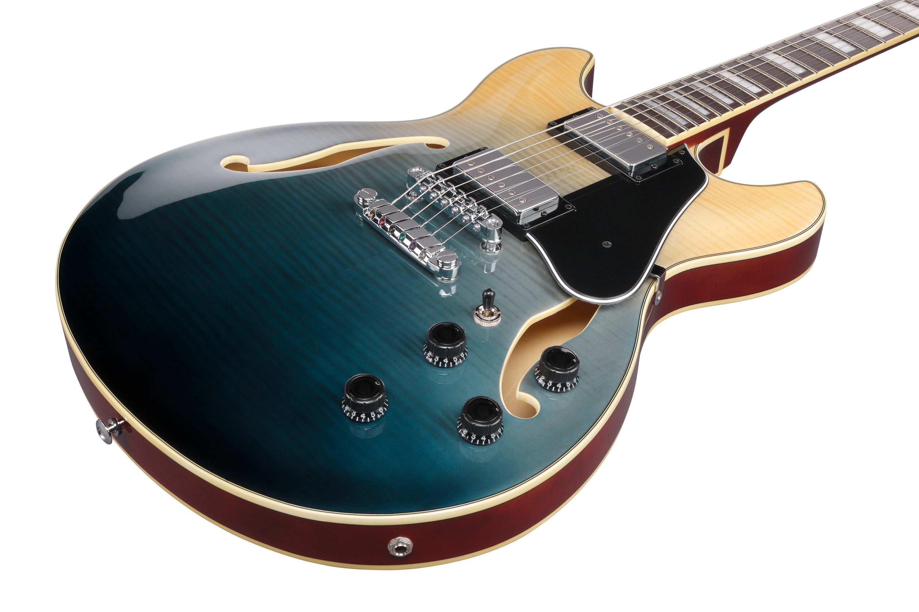 Ibanez Electric Guitar - AS Artcore 6str Hollow Body Electric Guitar - Transparent Indigo Fade - AS73FMTIF