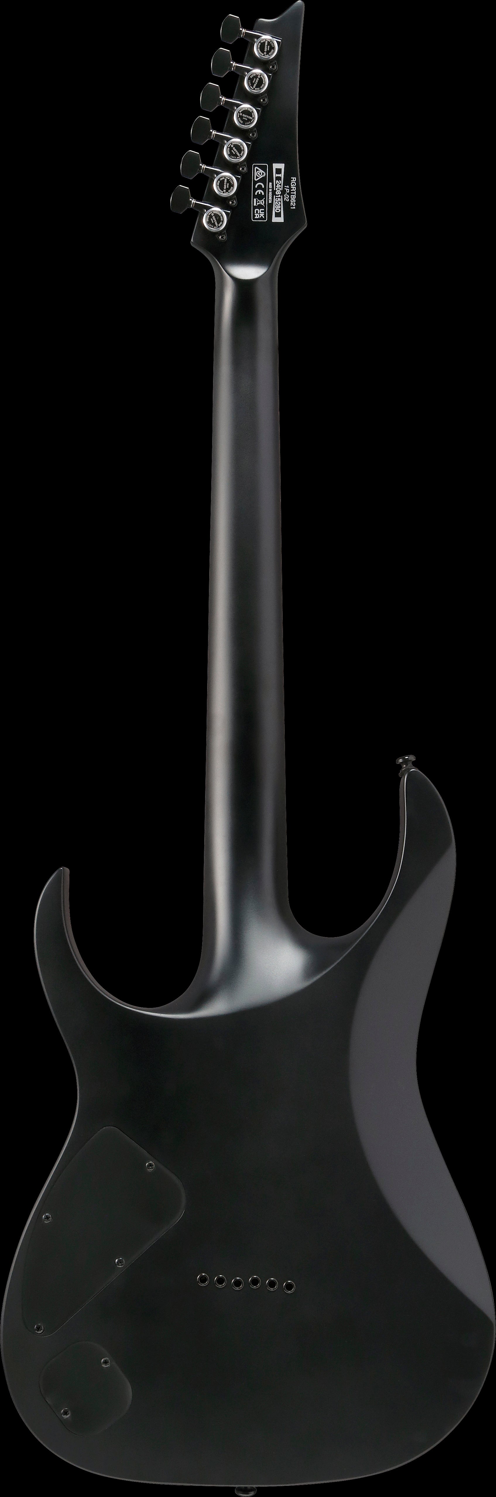 Ibanez Electric Guitar - RG Iron Label 6str Electric Guitar - Black Flat - RGRTB621BKF