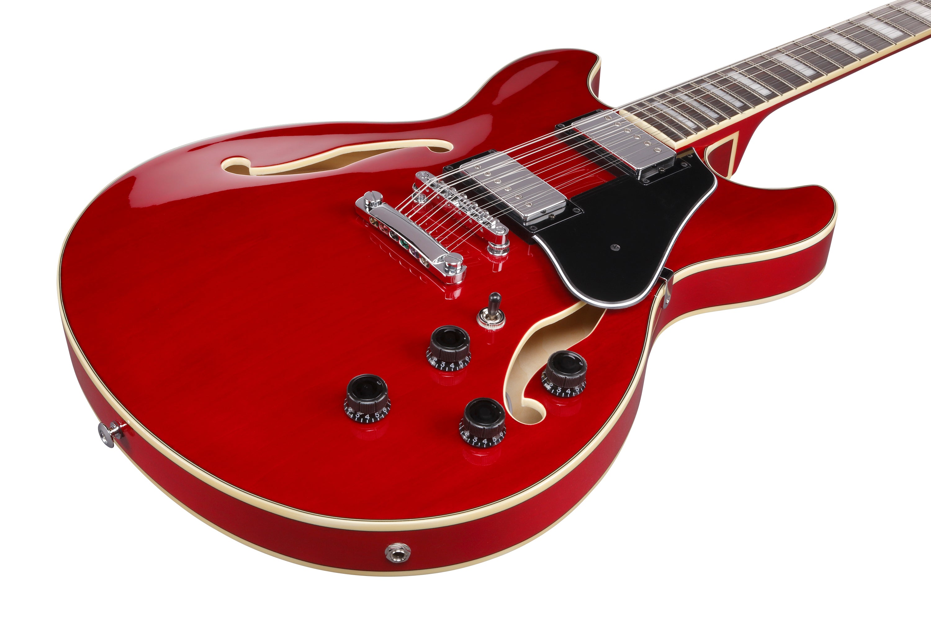 Ibanez Electric Guitar - AS Artcore 12str Electric Guitar  - Transparent Cherry Red - AS7312TCD