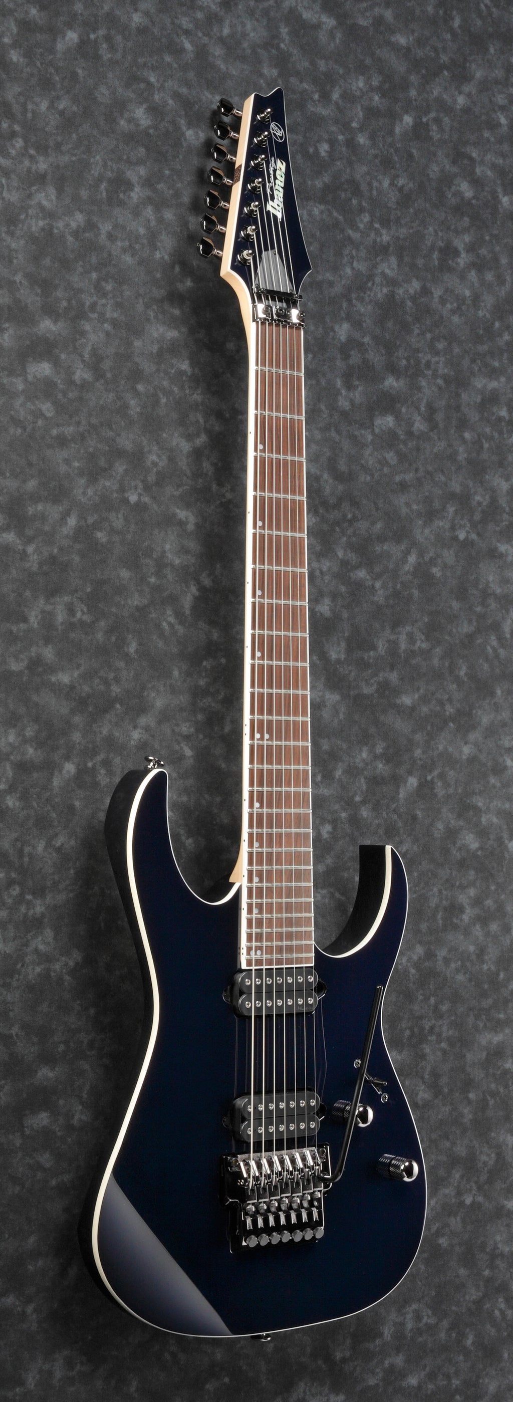 Ibanez Electric Guitar - RG Prestige 7str Electric Guitar (27" scale) w/Case - Dark Tide Blue - RG2027XLDTB